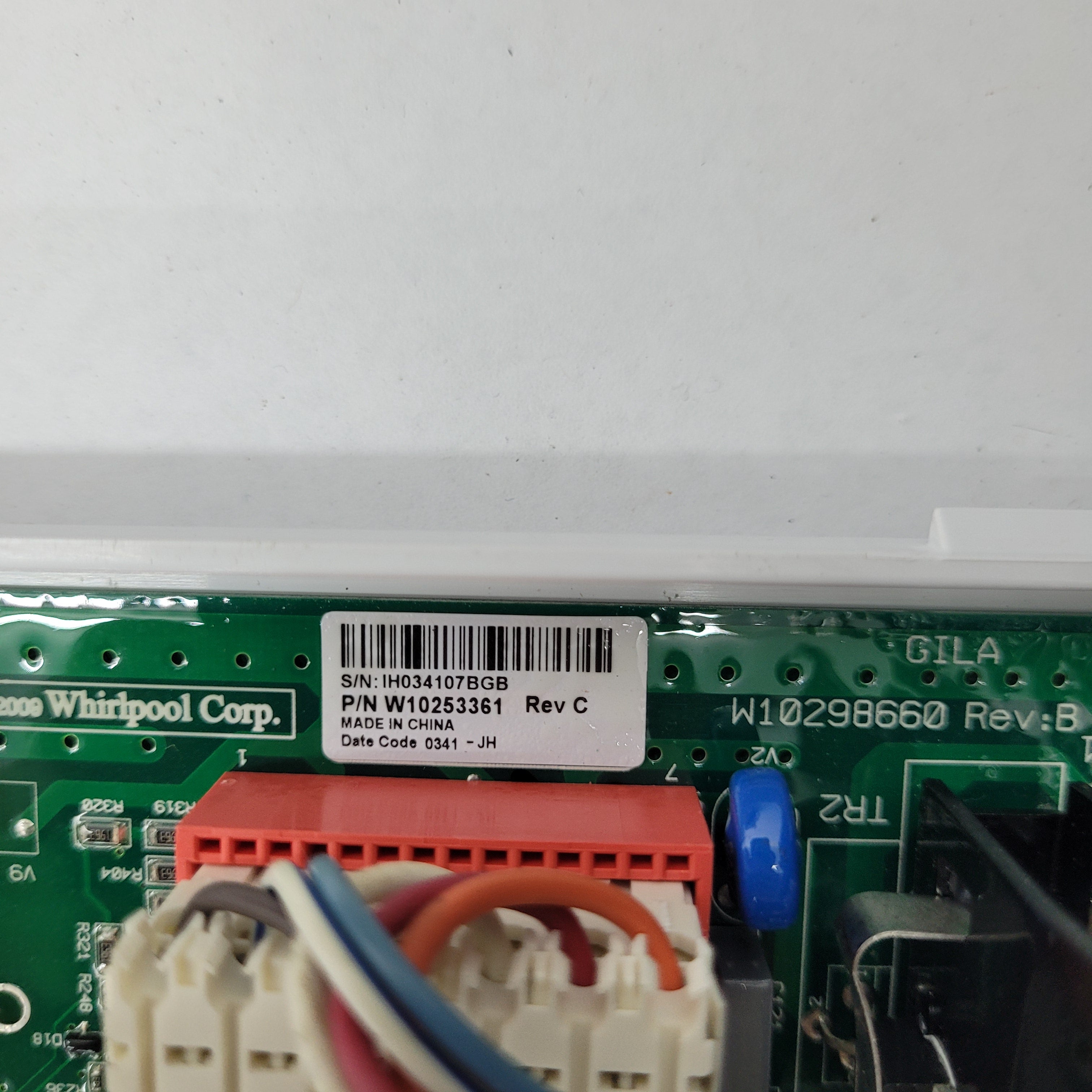 Whirlpool Washer Control Board W10253361