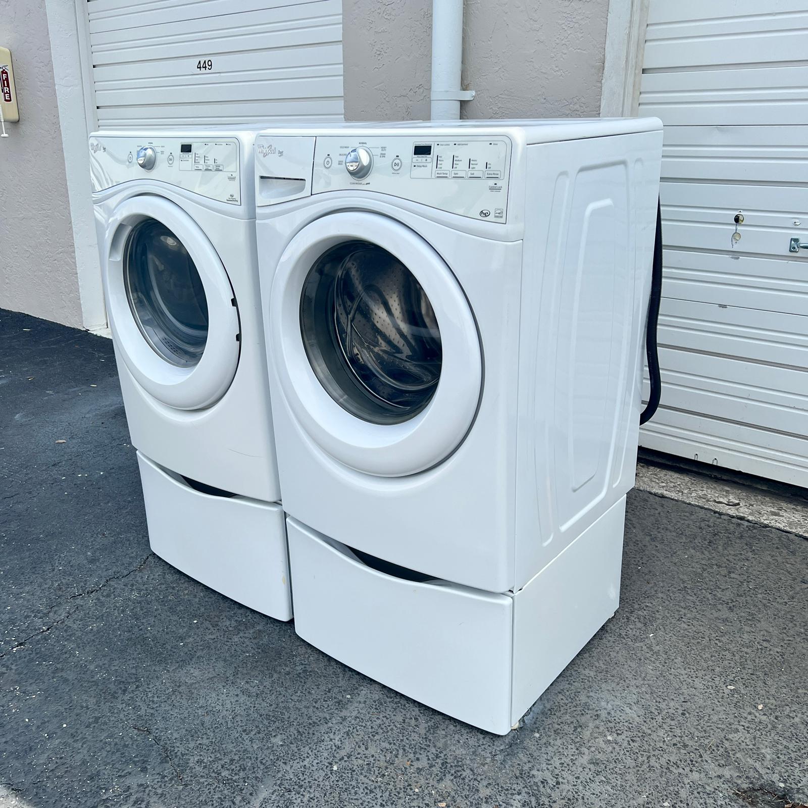 Whirlpool Washer and Dryer Front Load with Pedestal