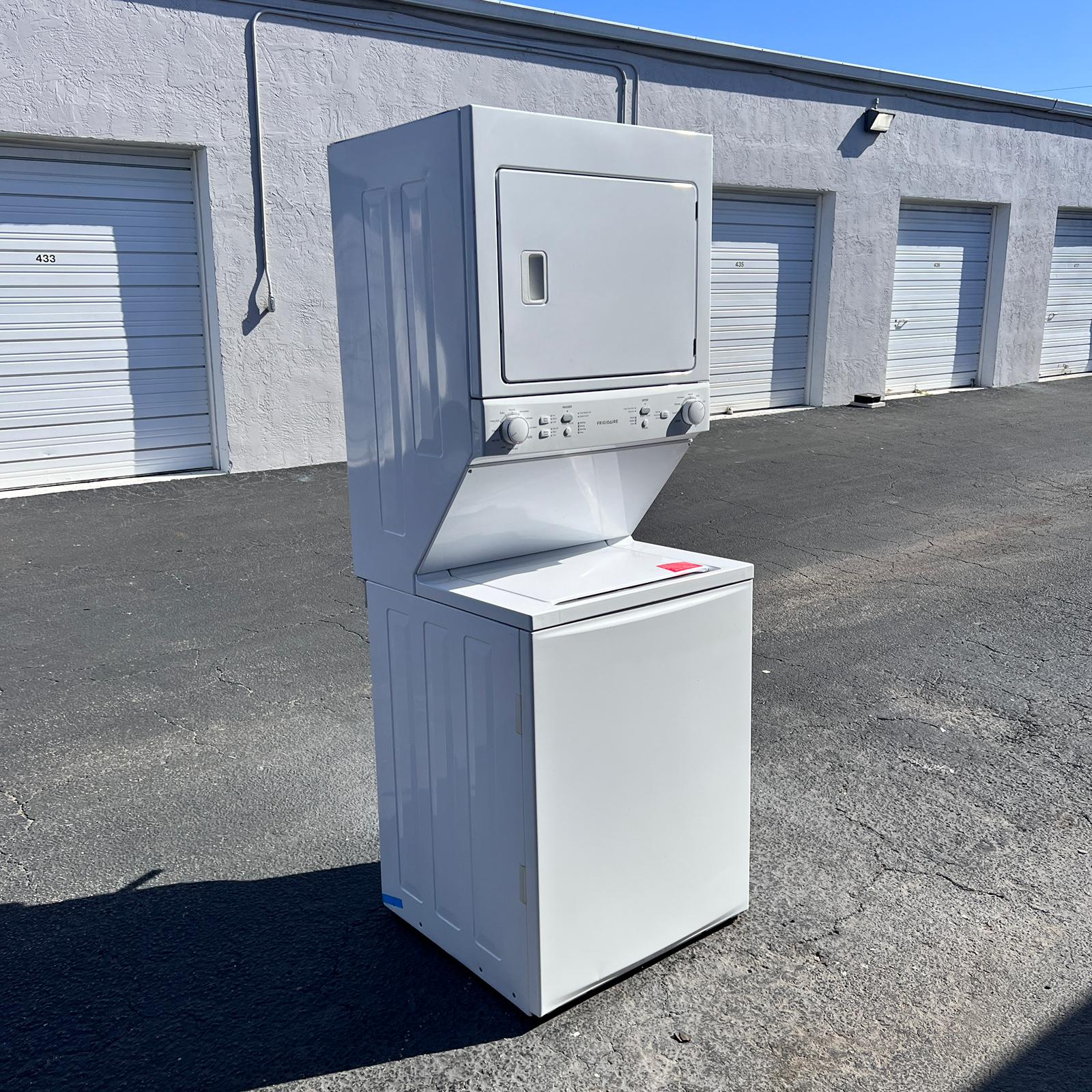 27" Frigidaire Stackable Washer and Dryer. ALMOST NEW!