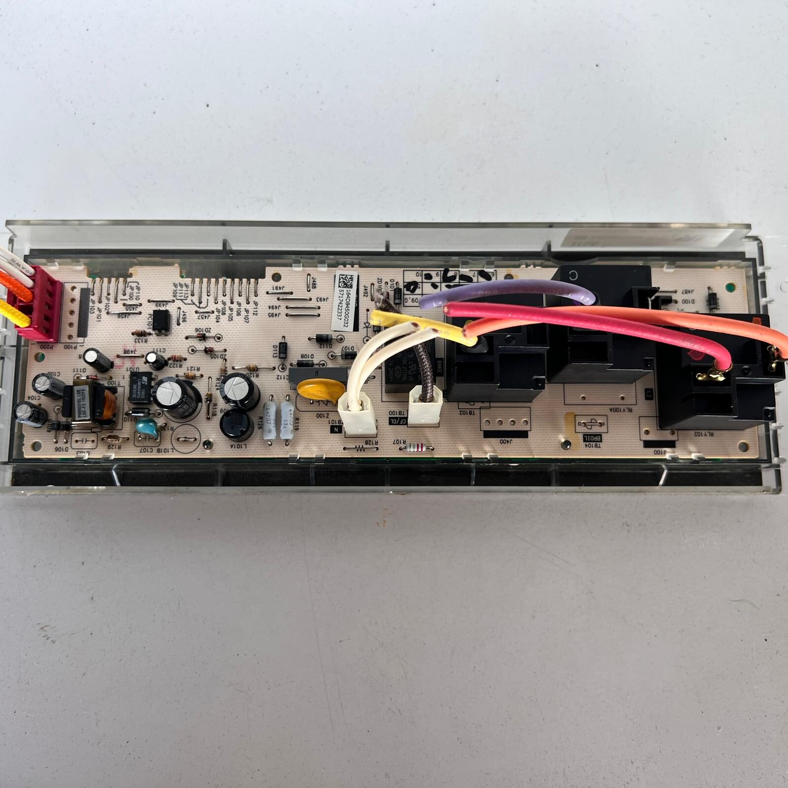 GE Range Oven Control Board and Overlay  WB18X20153 WB27T11512