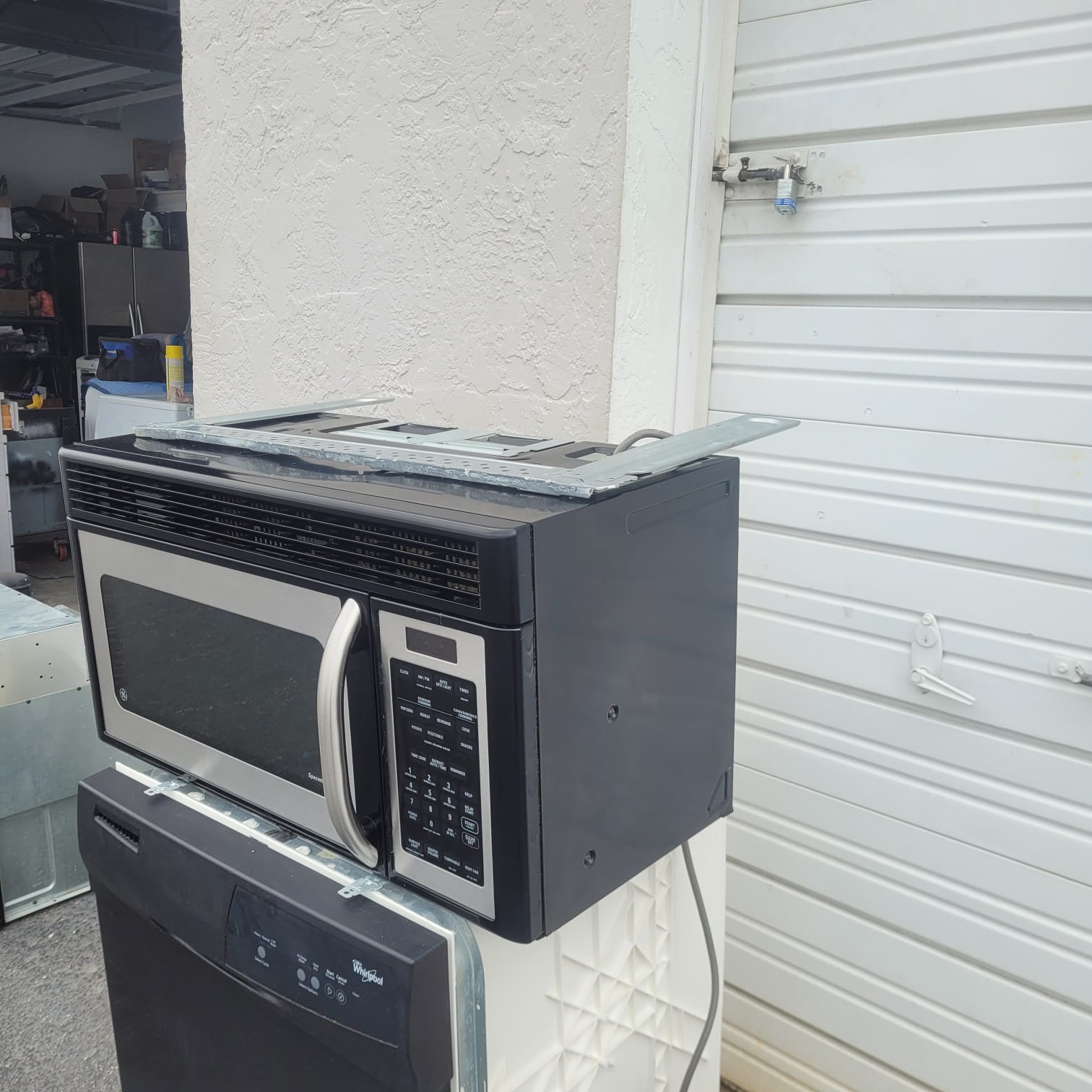 GE Black Stainless Steel Over-the-Range Microwave