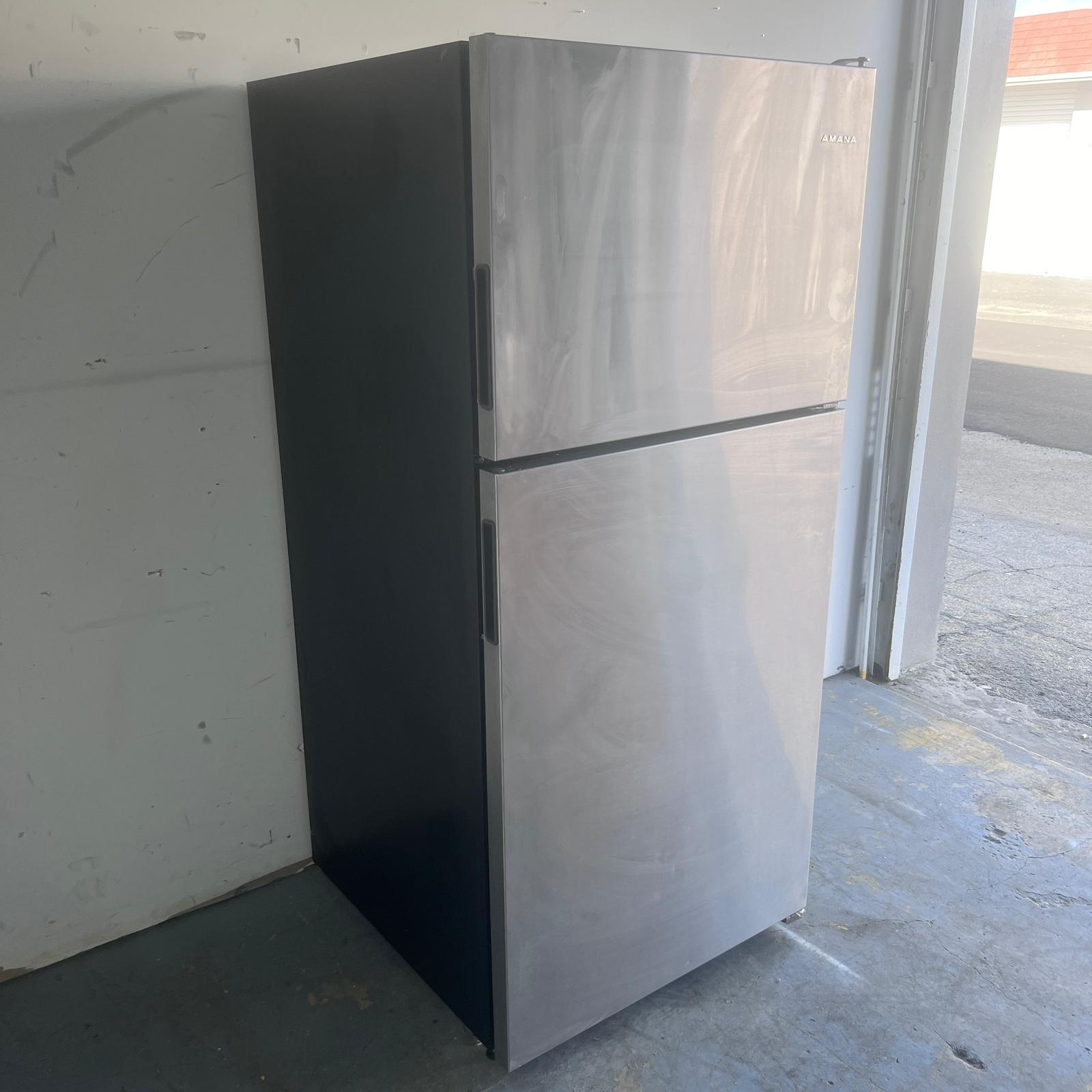 Amana Stainless Steel Top and Bottom Refrigerator