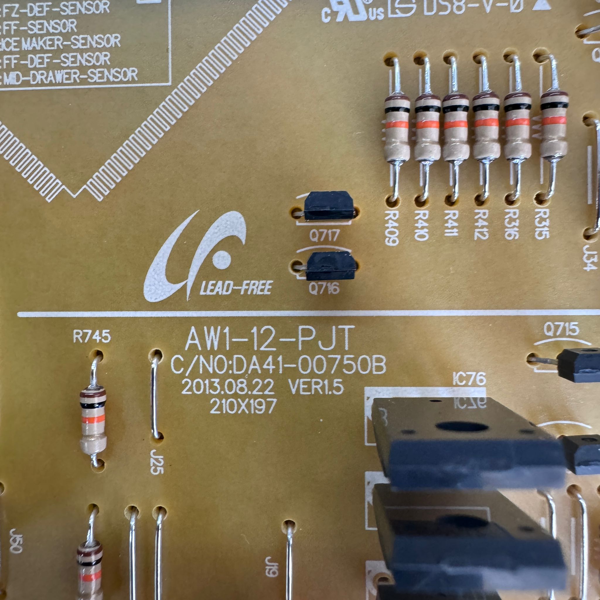 Samsung Refrigerator Main Control Board DA94-02663A