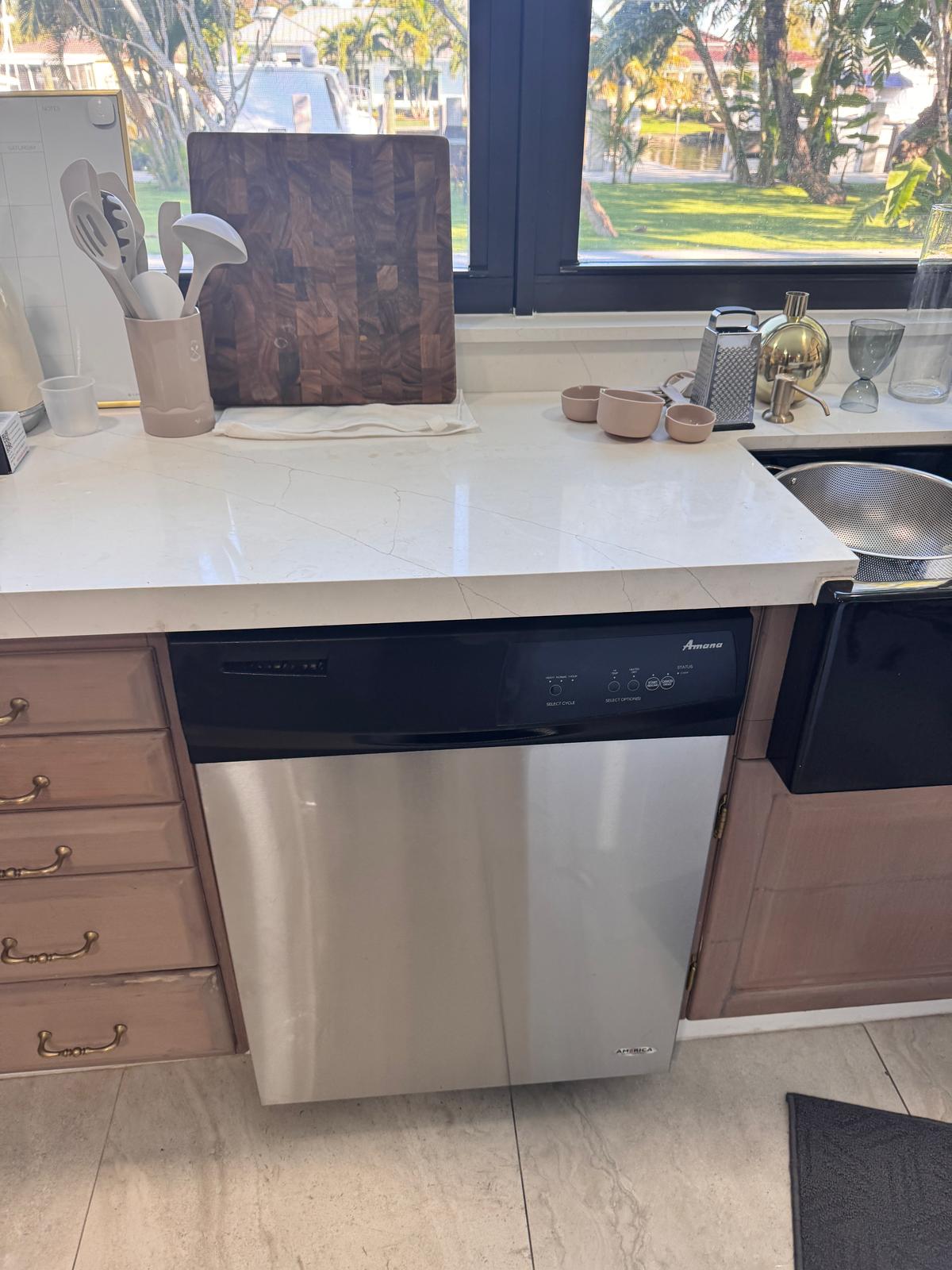 Product Sold - Amana Black SS Dishwasher (Model: ADB1100AWS5) 100% Satisfied Customer