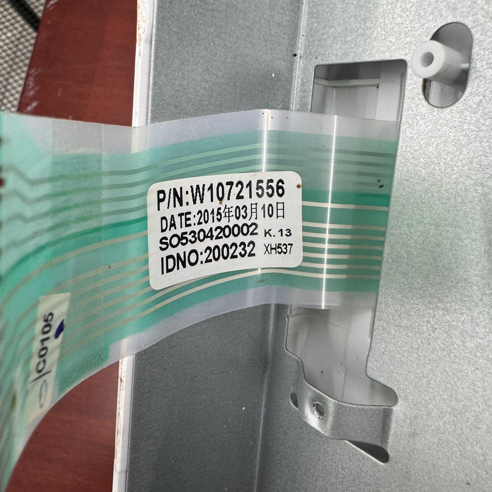 Whirlpool Microwave Control Panel Assembly (White) W10721556