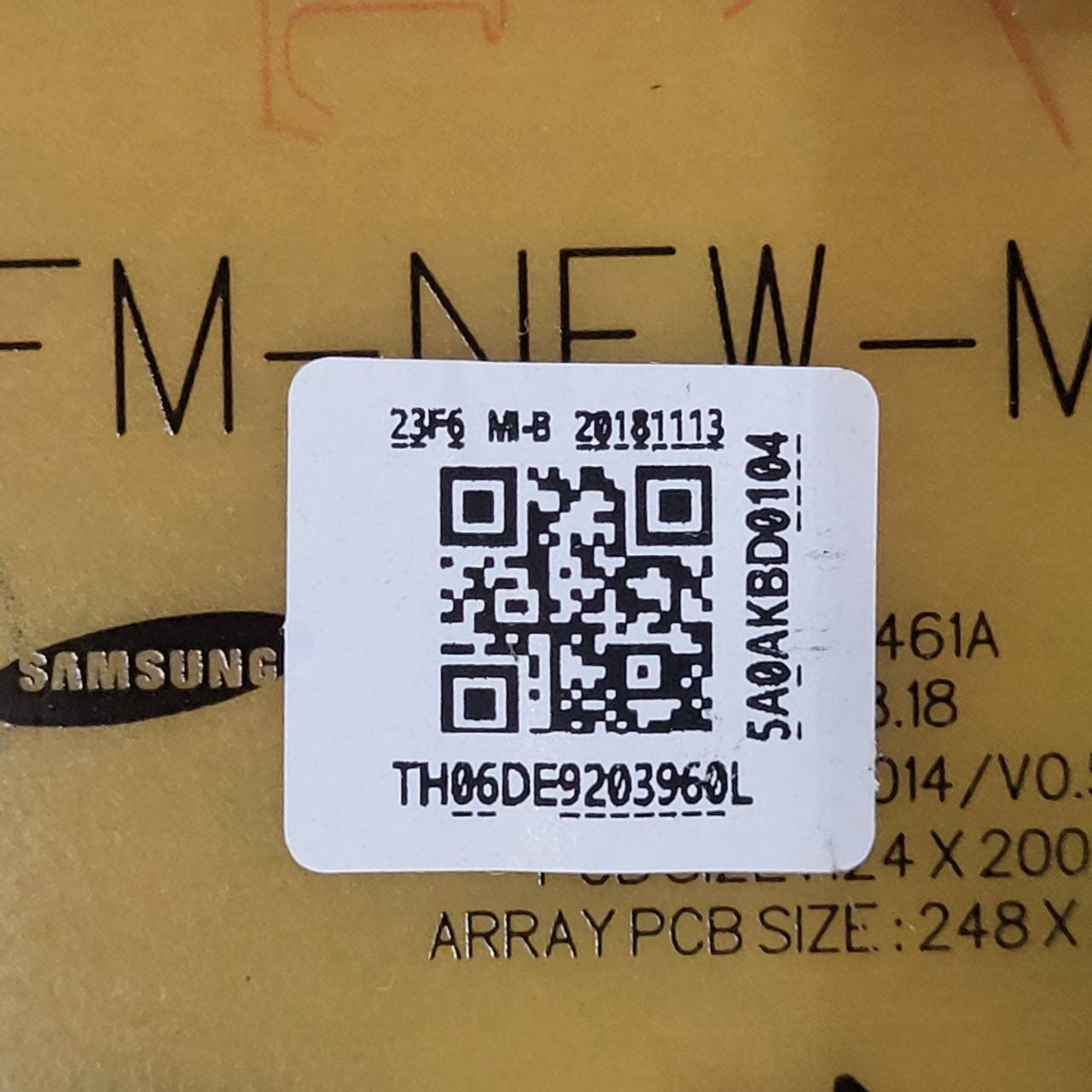 Samsung Range Oven Control Board DE92-03960L