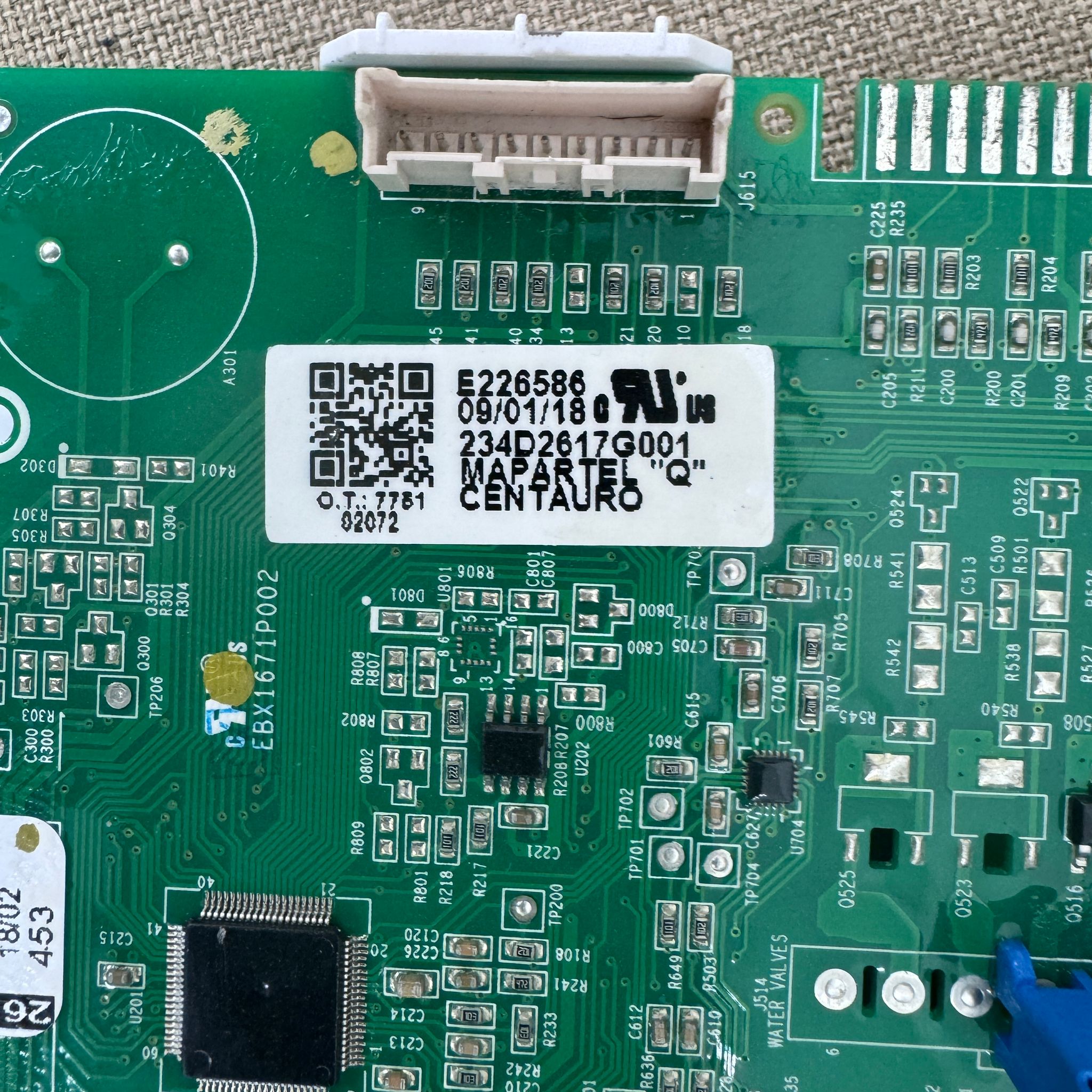 GE Washer Electronic Control Board WH16X27251 234D2617G001