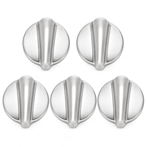 5 Packs WB03K10303 Profile Stove Cooktop Oven Rang Knob Replacements for GE,Stove knob Part WB03K10208,AP4980246, 1810427, AH3486484
