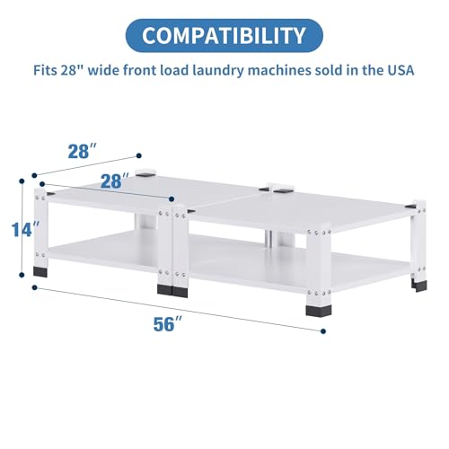 GangMei 2 Pack Washer and Dryer Pedestals Stand, 28" W, 14.37" H - Image 6