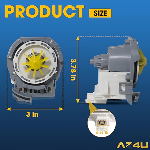 AZ4U Dishwasher Drain Pump Motor For Whirlpool WDF520PADW WDF560SAFM2 - Image 6