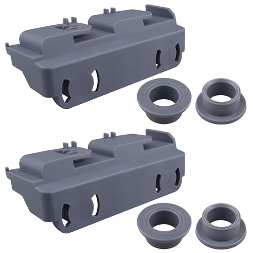 2 Pack WD28X27241 Dishwasher Lower Rack Wheels and Carrier Kit Replacement Part Compatible with GE Dishwasher Baskets Roller Assembly L and R Side,Replaces for WD12X10439 WD12X10438 WD12X10446