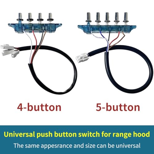 ADZJOY 4/5 Button Old Range Hood Switch Button Universal Accessories Replacement Control Panel Kitchen Appliance Range Hood Parts(5-Button) - Image 3
