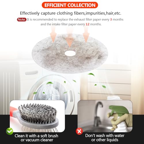 【Polyester Upgrade】20 PCS Dryer Exhaust Filter for Panda by Beaquicy - Lint Filter Cloth Dryer Replacement for Panda Sonya Magic Chef Avanti Dryers - Includes 16 Exhaust Filters & 4 Air Intake Filters - Image 8