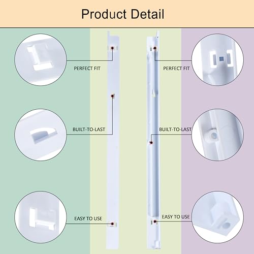 Upgrade 240530601(Left) & 240530701(Right) Refrigerator Drawer Slide Rail Replacement, Pan Hangers Slide Only Compatible with Ken-more and Frigidaire Refrigerator, Replace Part for 240460401 240460501 - Image 8