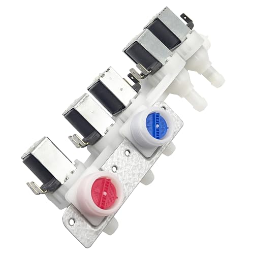 Washer Water Inlet Valve WH23X29553 for GE GFW650SPN0SN GFW650SSN0WW GFW850SPN0RS GFW850SSN0WW GFW650SPN1SN GFW850SPN1RS GFW850SPN1DG GFW850SSN1WW GFW650SSN2WW GFW850SPN2DG GFW650SPN2SN GFW850SPN2RS