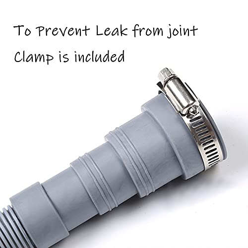 HLMOptimo 6 Feet Universal Dishwasher Drain Hose Extension Kits Corrugated Washer Hose w/ 2 Clamps 1 adapter 1 U-Bend Holder - Image 6