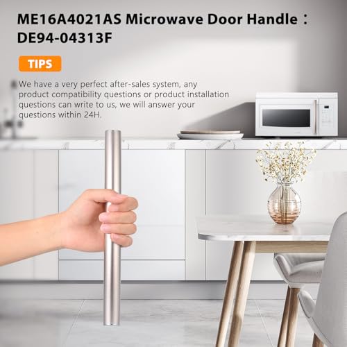 Upgraded ME16A4021AS Microwave Door Handle, DE94-04313F Assembly Handle Compatible with Samsung ME16A4021AS/AA Microwave, Replaces Samsung Microwave Door Handle ME16A4021AS, Alloy Material - Image 4