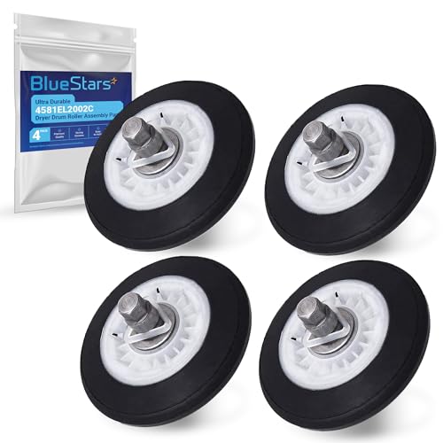BlueStars 4-Pack 4581EL2002C Dryer Drum Roller Assembly Part for LG Kenmore