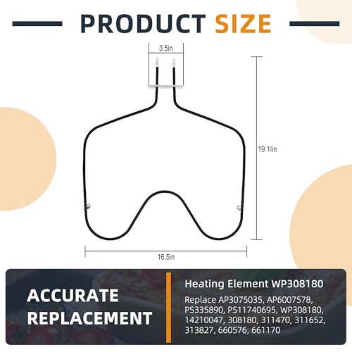Upgraded WP308180 W10308477 Oven Bake Element Fit for Whirl-Pool - Image 6