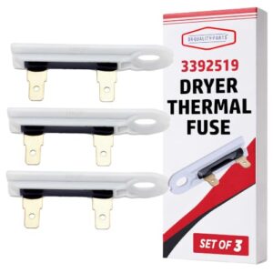 Dr Quality Parts 3392519 Dryer Thermal Fuse Set of 3, for Whirlpool Dryer