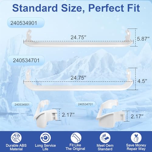 UPGRADED 240534701 x1 & 240534901 x2 Refrigerator Door Shelf Retainer Bar - Image 4