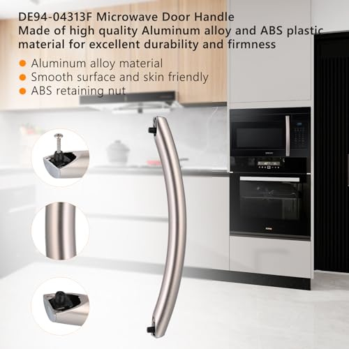 Upgraded ME16A4021AS Microwave Door Handle, DE94-04313F Assembly Handle Compatible with Samsung ME16A4021AS/AA Microwave, Replaces Samsung Microwave Door Handle ME16A4021AS, Alloy Material - Image 8