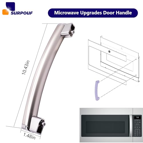 New Upgrade WB15X21101 Microwave Door Handle Compatible with GE Microwave PSA9120SF1SS JNM3163RJ1SS PVM9179SF2SS Replaces 3025571 AP5790530 PS8754188 EAP8754188 - Image 4