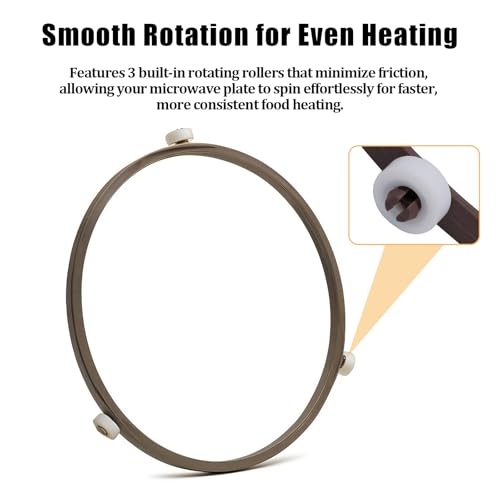 Microwave Turntable Ring Replacement 7-Inch Microwave Oven Spinner Replacement Parts with 3 Smooth Rollers Universal Fit for Most Microwaves - Image 6