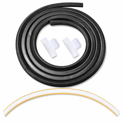 154827601 Dishwasher Door Seal Kit Compatible with Frigidaire Gallery Kenmore Electrolux Dishwasher, Includes 809006501 Bottom Door Gasket & 154701001 Splash Shield, Door Seal Replacement
