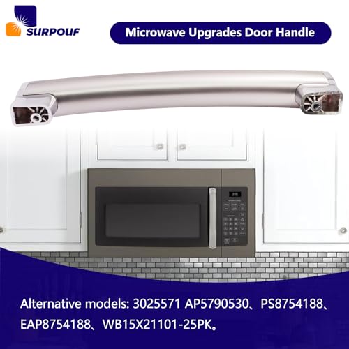 New Upgrade WB15X21101 Microwave Door Handle Compatible with GE Microwave PSA9120SF1SS JNM3163RJ1SS PVM9179SF2SS Replaces 3025571 AP5790530 PS8754188 EAP8754188 - Image 6