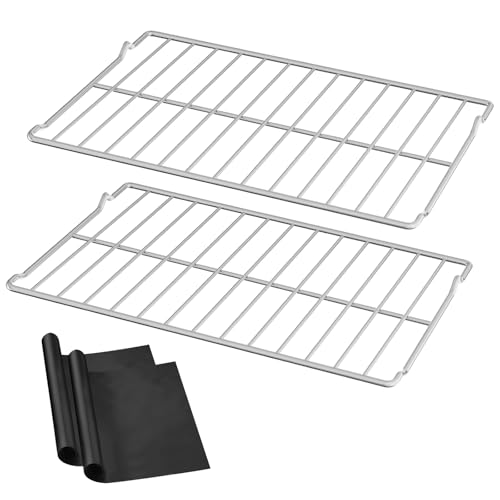 UPGRADE W10256908 Range Oven Rack Compatible with Whirlpool Stove Parts Amana Maytag Kenmore Kitchenaid Oven Racks WPW10256908 Oven Wire Racks Baking Rack 24" x 15.75" 304 Stainless Steel Shelves 2Pcs