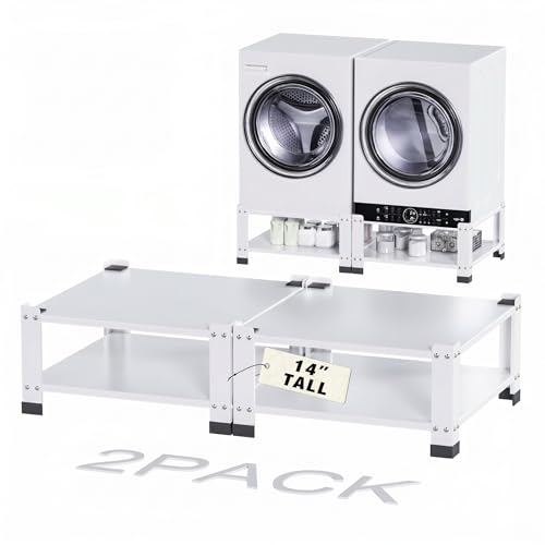 GangMei 2 Pack Washer and Dryer Pedestals Stand, 28" W, 14.37" H