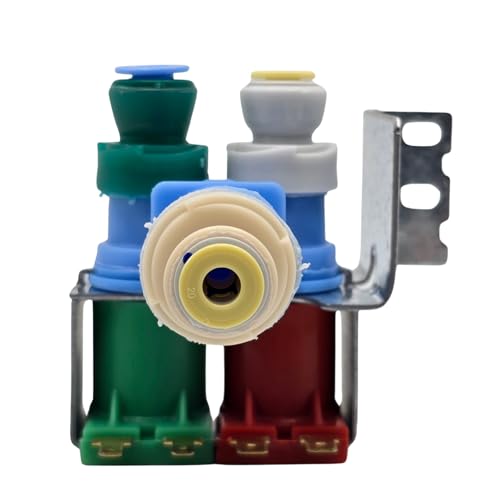 W10179146 WPW10179146 Dual-Solenoid Refrigerator Water Inlet Valve for Whirlpool Kenmore Maytag Amana KitchenAid - Replaces W10408179 W10445780 AP6016381 PS11749668 - Ice Maker & Water Dispenser