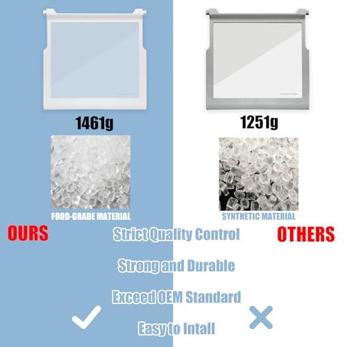WPW10276348 Refrigerator Glass Shelf Compatible With Whirlpool, Kenmore maytag, Amana, Crosley and more, Part Number: W10276348, AP6018411, PS11751713, 1557829, 2309524 - Image 6