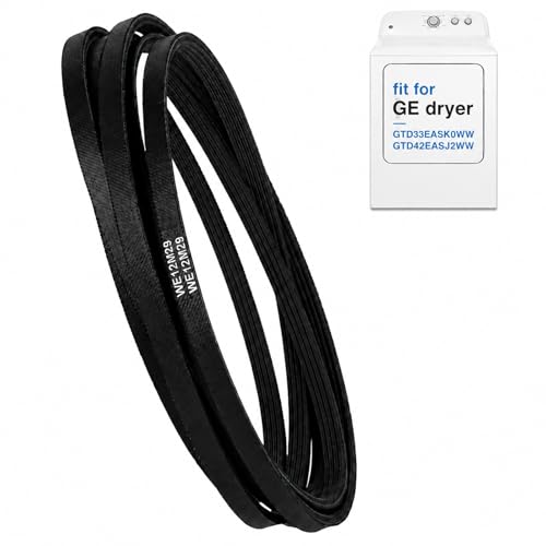 WE12M29 WE03X29897 Dryer Belt (89.5in) fits for Whirlpool, Hotpoint, GE Dryer Belt Replacement, Replace for Dryer Drum Drive Belt WE12M22, WE12M33, PS16542496 for GTD33eask0ww, GTD42easj2ww