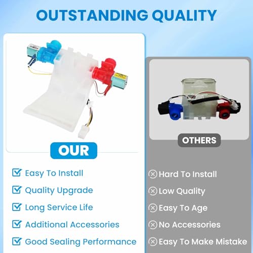 Upgraded W10144820 Washer Water Inlet Valve Compatible with whirlpool amana kenmore Washers,Replace AP6015761, W10140914, WPW10144820,W10311458,W1AP6015761,PS11749042 Washing Machine Replacement Parts - Image 8