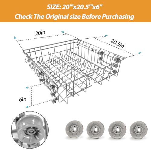 ใ๐ฎ๐ฌ๐ฎ๐ฒ ๐๐ฅ๐๐ง๐๐๐๐ใDishwasher DD82-01385B A/S Assembly-Middle Dishrack (20.5''W*20''D), Center Dishrack (With Dishrack Rollers) - Fit for Samsung Dishwasher Parts DW80R2031/DW80M2020US Series - Image 4