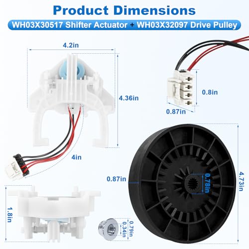 WH03X32097 Transmission Pulley WH03X30517 Washer Shift Actuator Fit for GE - Image 4