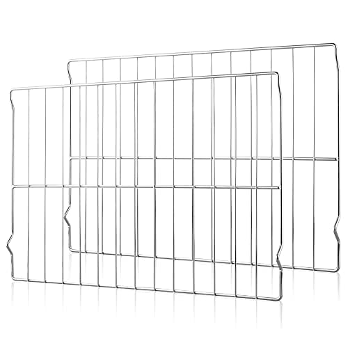 [Upgraded] 2Pcs Range Oven Racks W10256908 for Whirlpool/KitchenAid/Roper/Maytag/Kenmore Range, Replaces W10138079, 3195710, W10179196, 24" x 15.75" Size, Not Universal