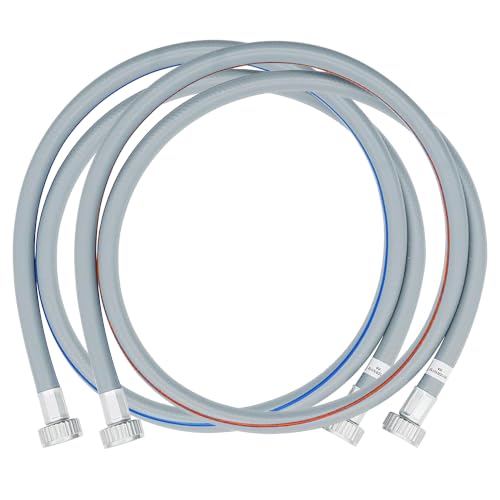 LG Genuine Washer Water Supply Hoses – 4.9 ft, Hot & Cold 2 Pack – Fits Most Standard 3/4" Washing Machine Connections (AGF30458330)