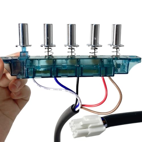 ADZJOY 4/5 Button Old Range Hood Switch Button Universal Accessories Replacement Control Panel Kitchen Appliance Range Hood Parts(5-Button) - Image 5