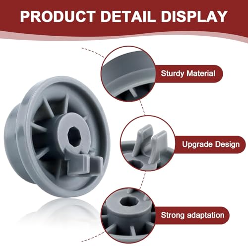 8 Packs 165314 Dishwasher Wheels Lower Rack Fit for Bo-sch Ken-more - Image 6