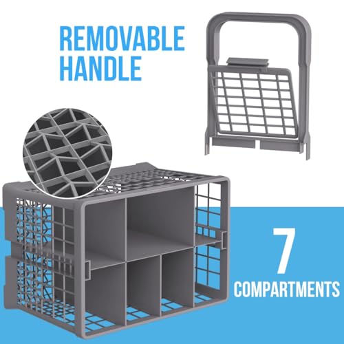 NATIKON Universal Dishwasher Utensils Silverware Cutlery Basket Compatible with Maytag, Samsung, Kenmore,GE, Bosch, Whirlpool, KitchenAid and Many More (Gray) - Image 8