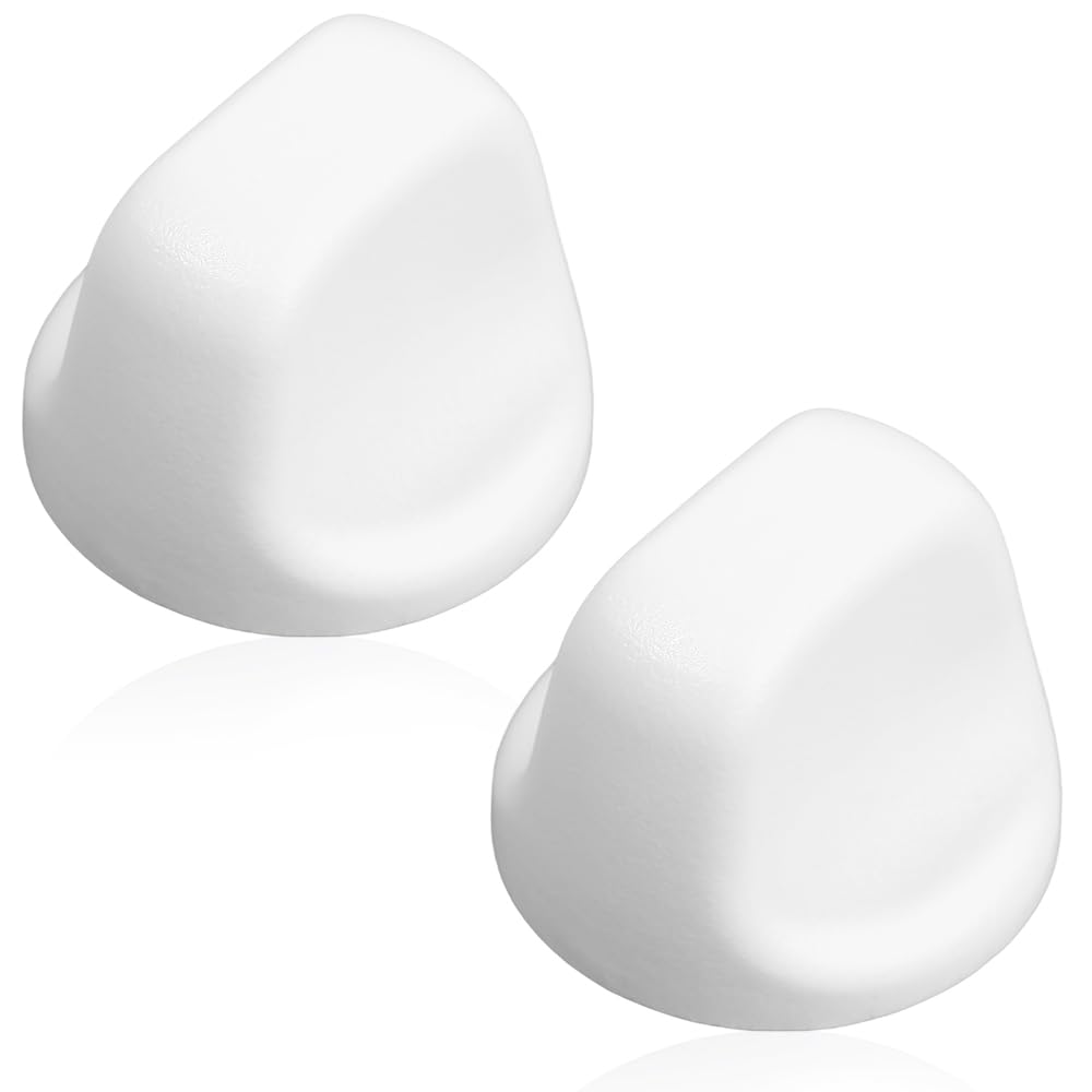 Reyhoar Upgraded 2Pcs S600349 Range Hood Knob, S99360233 Vent Hood Fan Control Knob Replacement Part fit for Broan Nutone, White