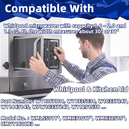 12” Whirlpool Microwave Glass Plate W11367904 Compatible with 12” KitchenAid microwave plate W11291538 Microwave Parts for Over the Range Microwave WML55011HS07 WMH31017HZ08 UMV1160CB3 - Image 8