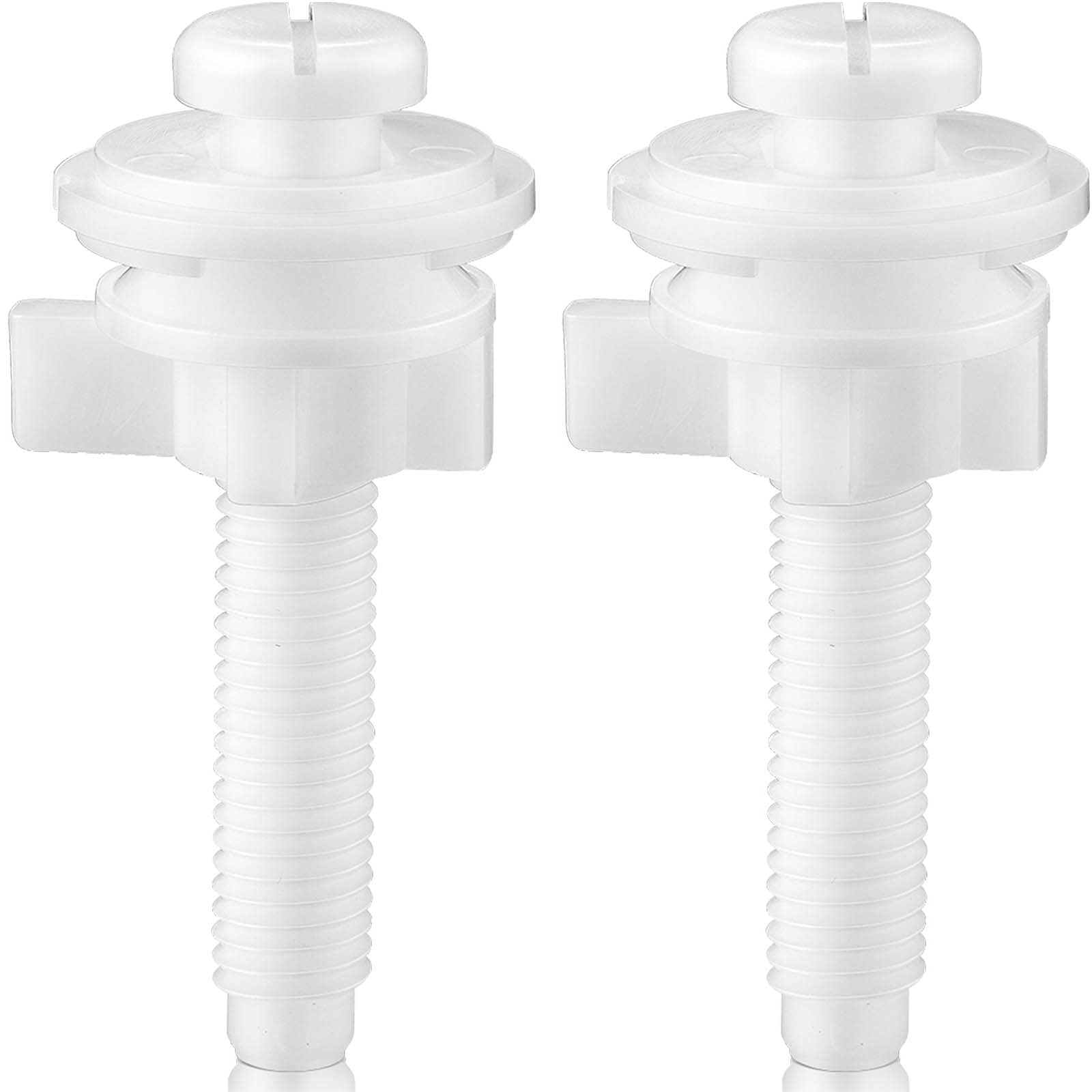 Jetec 2 Pack Toilet Seat Screws Kit, Plastic Bolts Nuts & Washers - Image 6