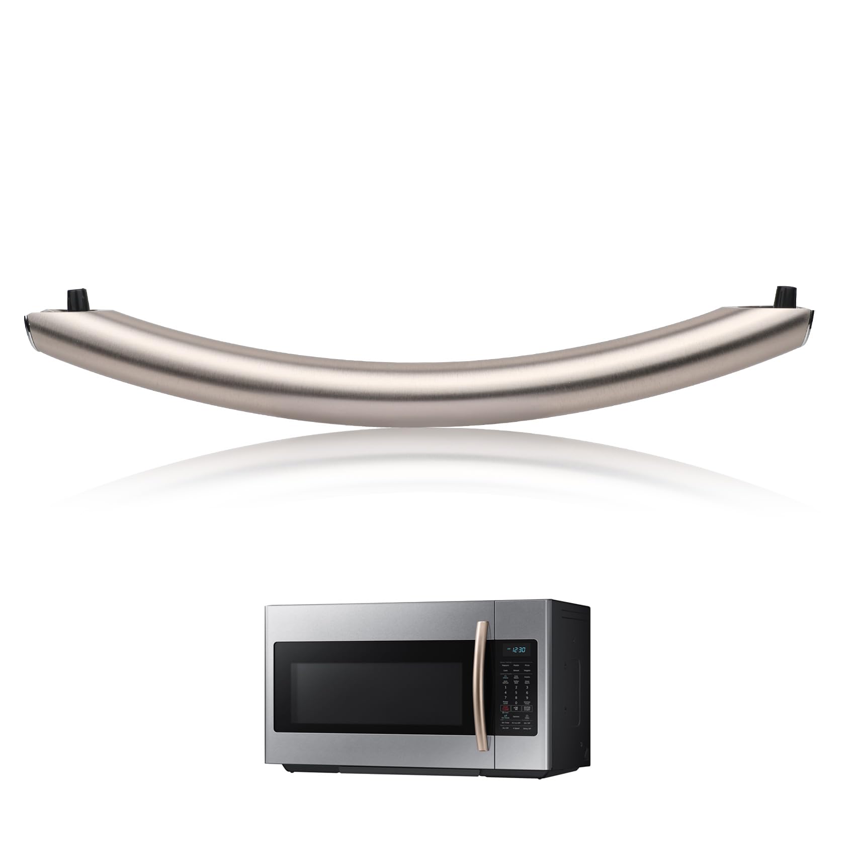 Upgrade ME16A4021AS Microwave Door Handle(Rose Gold 12.28in), Replaces with Samsung Microwave Handle ME16A4021AS, with 2 Screws, DE94-04313F Microwave Door Handle, 365 Days Warranty