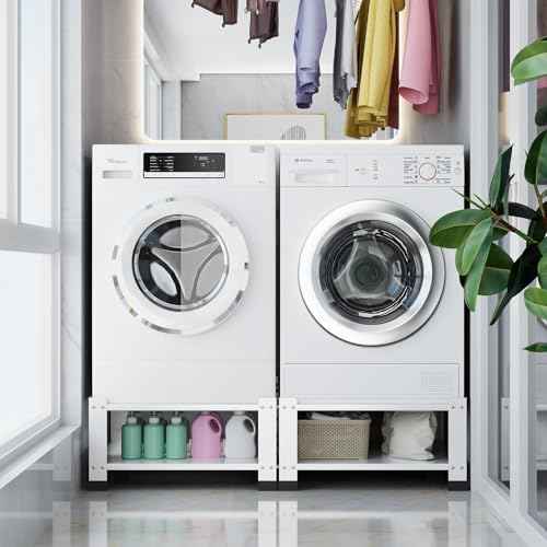 GangMei 2 Pack Washer and Dryer Pedestals Stand, 28" W, 14.37" H - Image 4