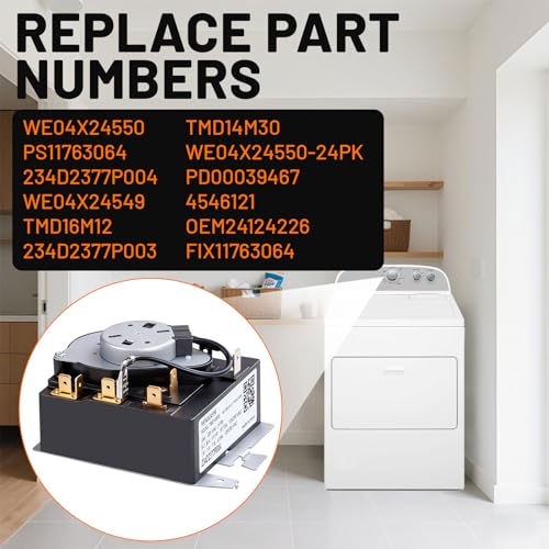 WE04X24550 234D2377P004 Dryer Timer Replacement for GE Dryer Parts Fit for GE GTD42EASJ2WW GTD42GASJ2WW GTX42EASJ2WW GTD42GASJ3WW GTD42EASJ1WW GTD48GASW0WB GTD42EASJ0WW GTD42EASJ3WW GTX42GASJ0WW - Image 8