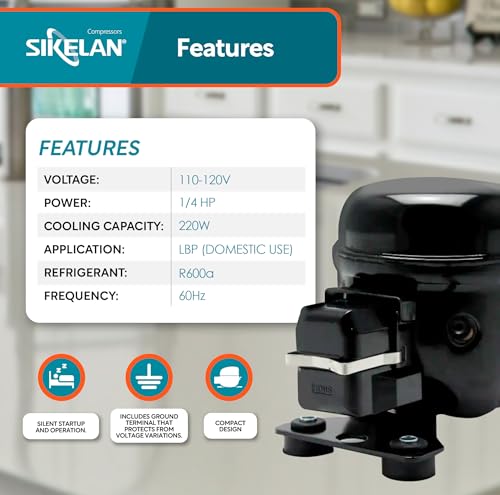 Sikelan Refrigerator Compressor 1/4 HP R600a – Quiet, Energy Efficient - Image 6